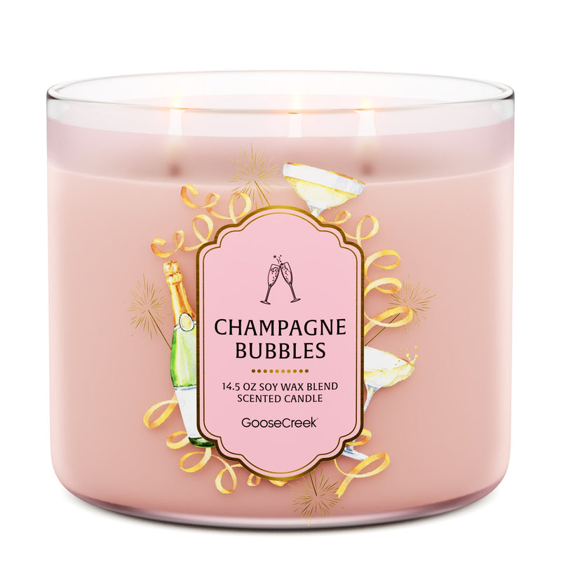 Champagne Bubbles 3-Wick Candle [64XQ] [64XQAD]