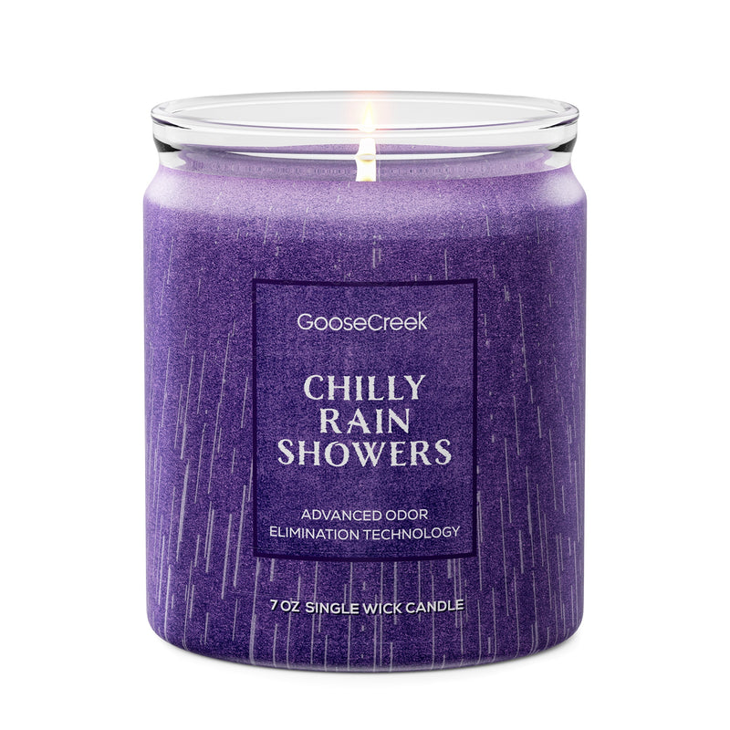 Chilly Rain Showers Odor Eliminating 7oz Single Wick Candle [W45J]